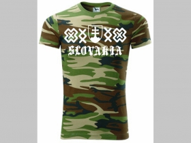 Slovakia - Slovensko - Čičmany maskáčové tričko 100 %bavlna
